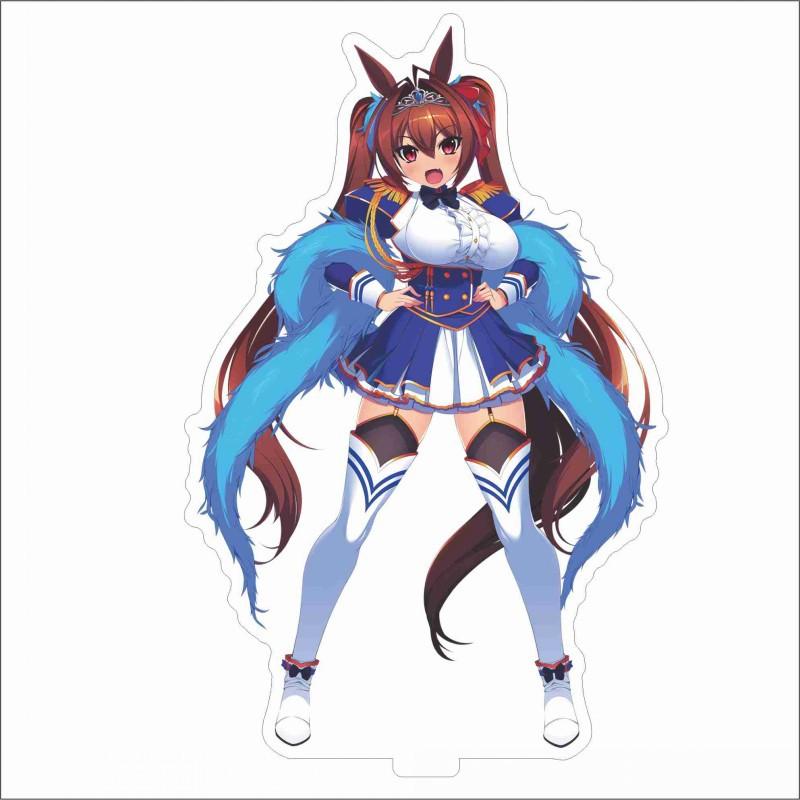 Japan Beautiful Derbil 15 Cm Cartoon Characters Acrylic Double-sided Stand Model Kawaii Cute Office Decoration Panel Permanent Recording Fans