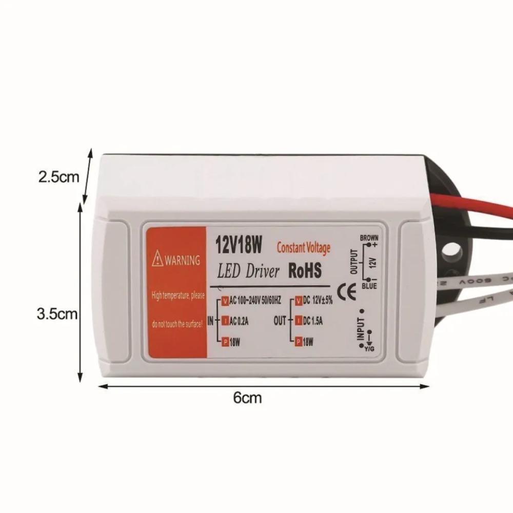 

DC12V Driver Power Supply AC Adapter Led Driver Useful Lighting Transformer Switch 18W