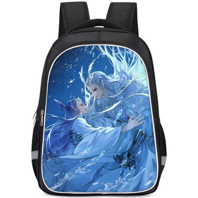 Nezha Schoolbag For Boys, Primary School Students, Grades One, Two, Three To Six, Reduce The Burden And Protect The Spine Backpack.
