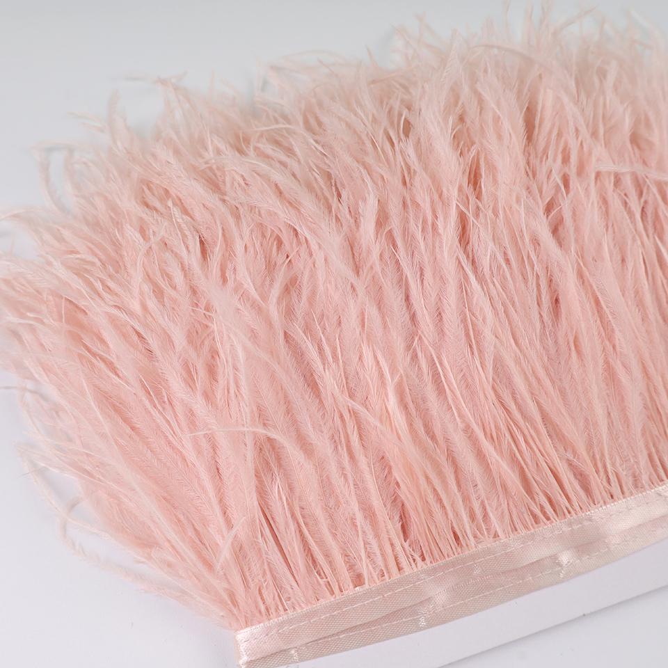 13-18CM 6M Ostrich Feather trim Cloth Belt for sewing DIY feather ribbon fringe Wedding dress clothes decoration