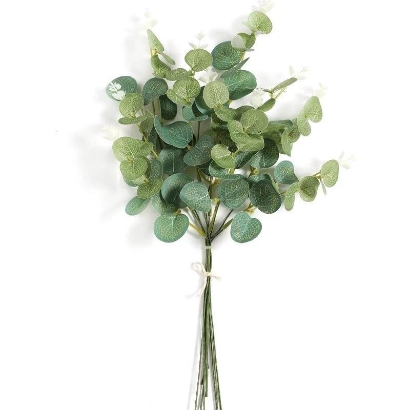 5/10Pcs Artificial Eucalyptus Leaves Stems Leaf Plant Fake Flowers for Home Decor Garden Wedding Decoration Bouquets Vase Floral