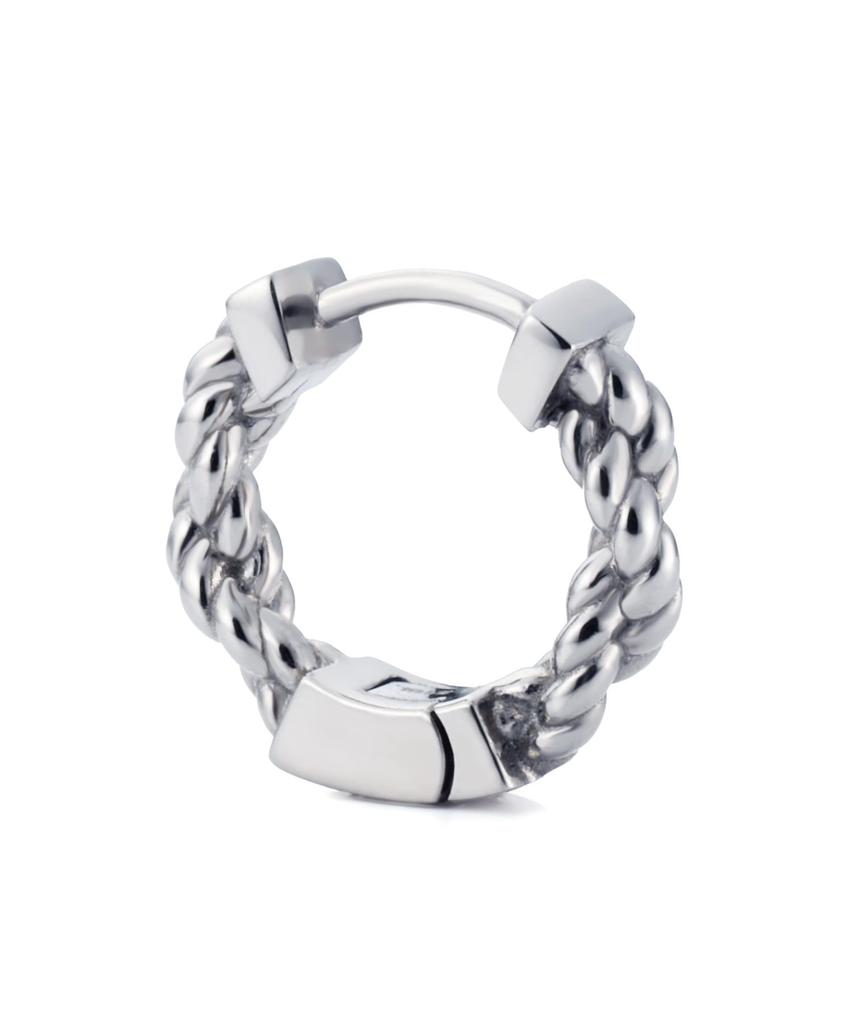 Lionheart LH-1 Rope Chain Hoop Earrings (Single) [Limited Edition] Surgical Stainless Steel (Hypoallergenic)