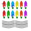 1 Set Refrigerator Magnet Reflective Car Magnets Colorful Bulb Shape Fridge Magnet for Festive Decoration