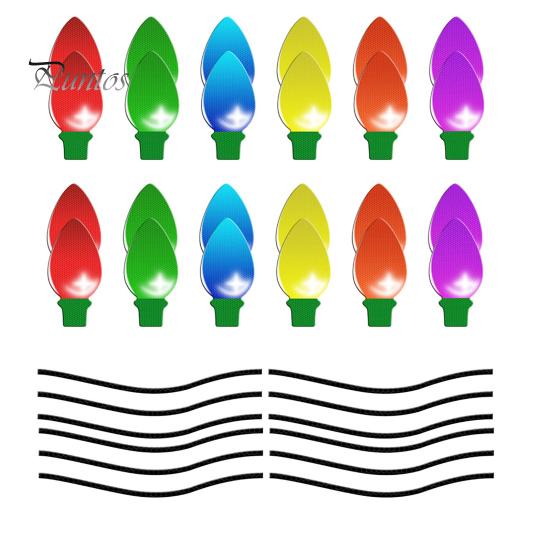1 Set Refrigerator Magnet Reflective Car Magnets Colorful Bulb Shape Fridge Magnet for Festive Decoration