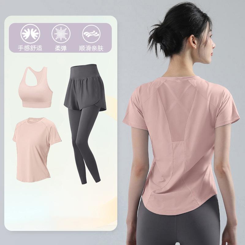 Tennis Suit Women's Short-sleeved Training Clothes Outdoor Running Quick-drying Clothes Thin Badminton T-shirt Fitness Clothes