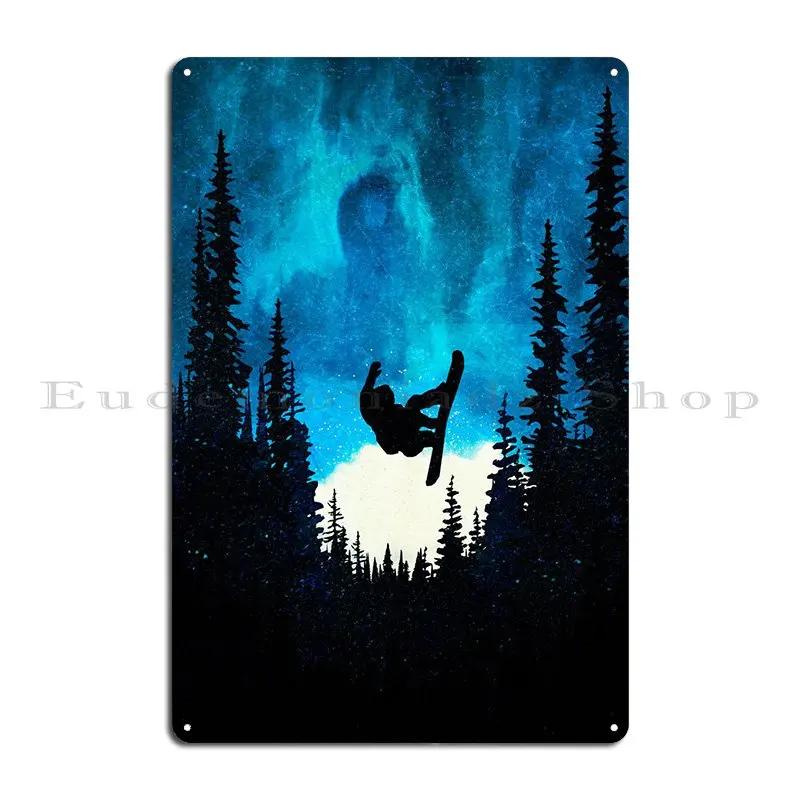 Snowboard Metal Sign Poster Wall Decor Printing Garage Living Room Living Room Tin Sign Poster