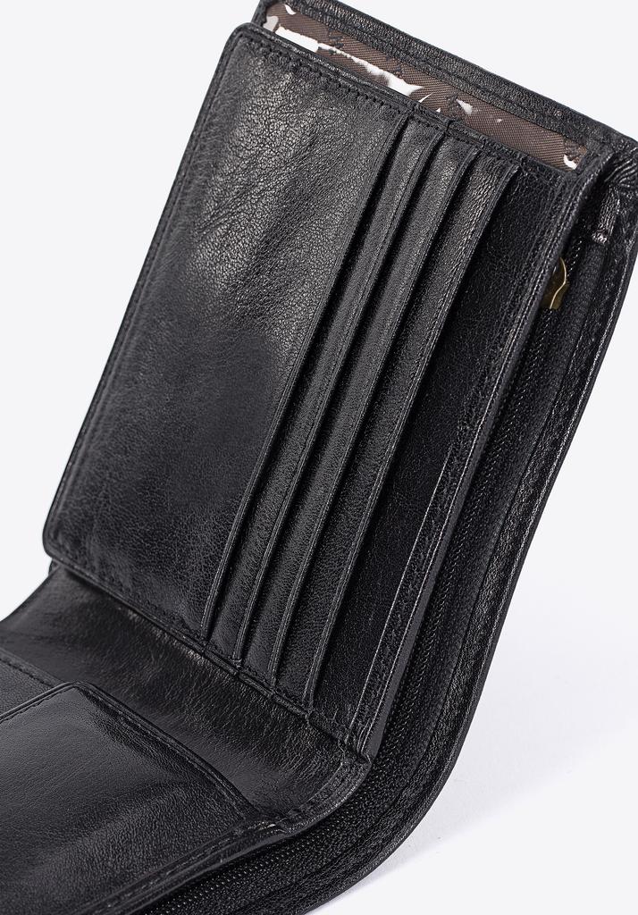 Wittchen Men's Leather Wallet Horizontal Black Black Natural Leather