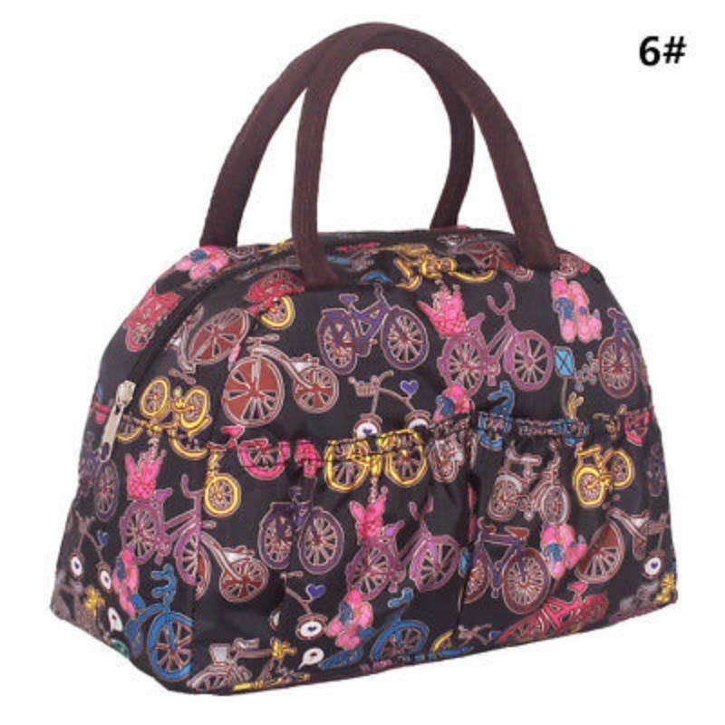 Handbag Ladies Spring Bento Fashion Casual Fine Print Practical Strap Double