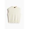 H M Regular Fit Sweater Vest creaM