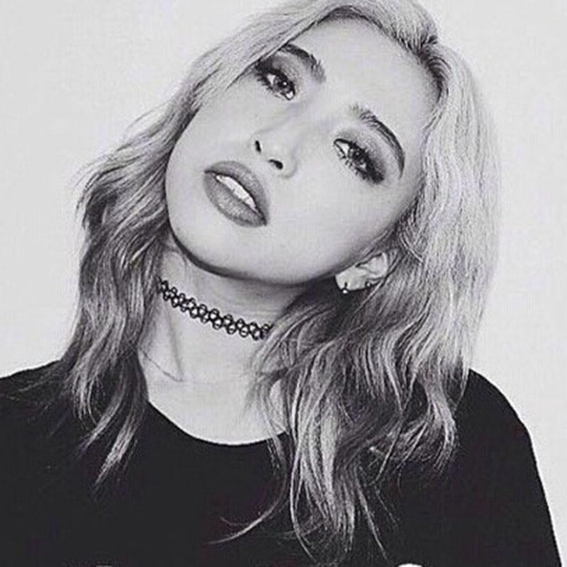 12 cores 12 peças/pacote Colar gargantilha arco-íris tatuagem Vintage Elástico Quartzo Elástico Henna Gótico Punk Elástico Joias femininas