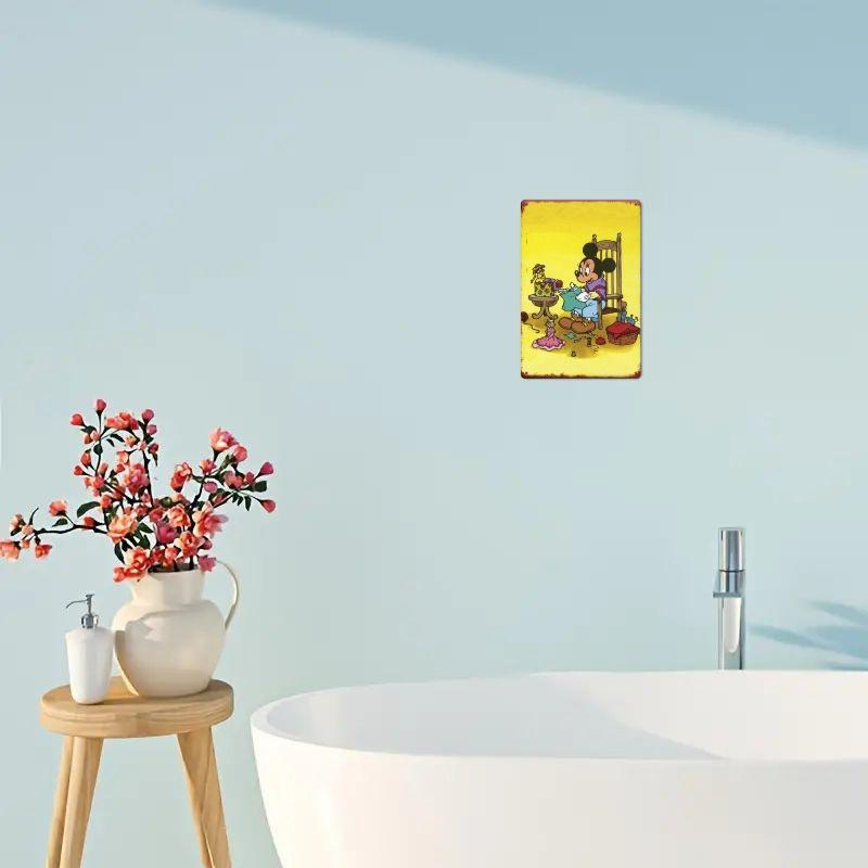 [2D Flat] 1pc 30.48X20.32 cm 2D Tin Sign, Iron Material, Frameless, Metal Artwork Surface, Hanging Sculpture, Anime Animals Naut