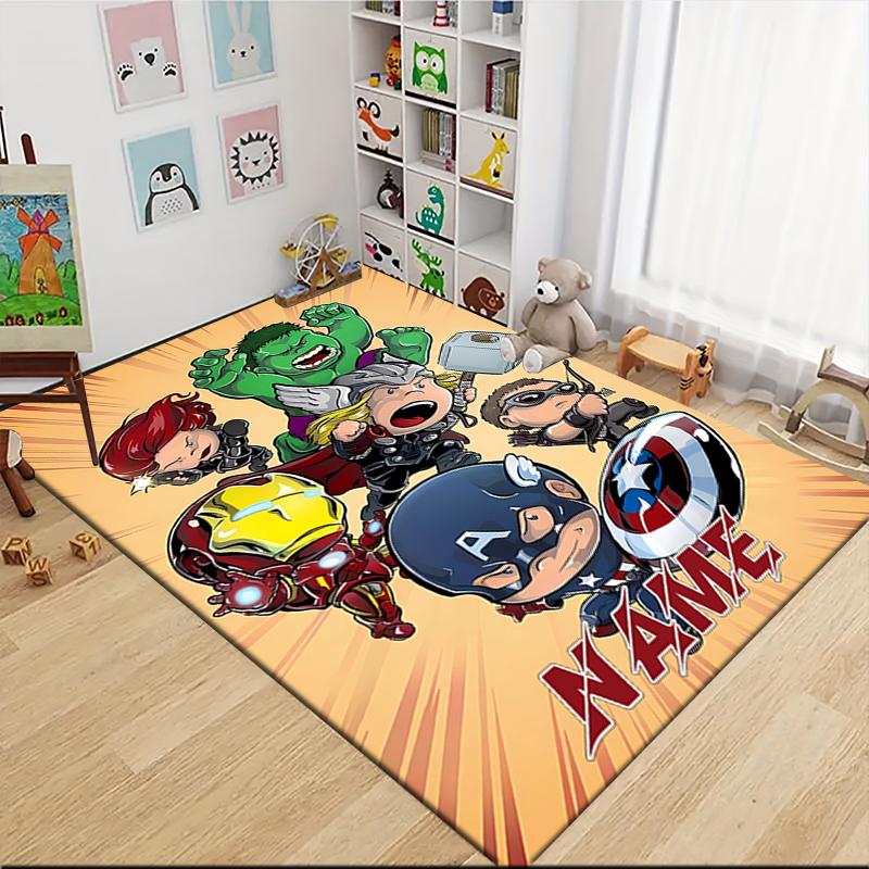 Custom Name "Spider-Man: Web Heroes" Carpet Rug Customizable Soft Washable Anti-Slip Home Living Room Sofa Mats Personalized Rug. 090916