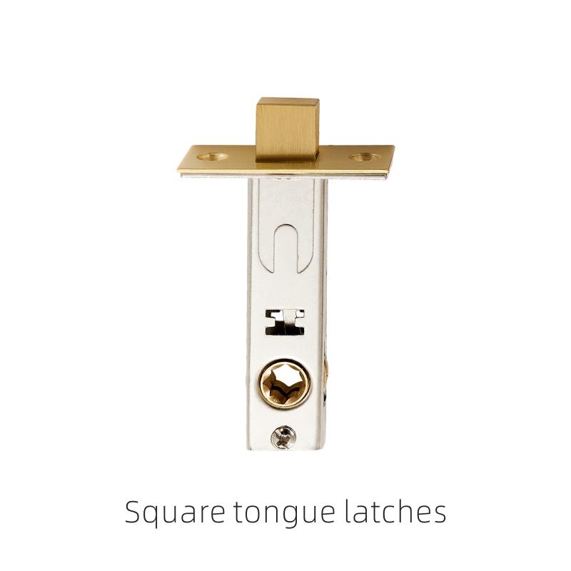 DOOROOM Brass Knurled Thumb Turn Key Latch Lever Handle Cylinder Key Escutcheon Passage Room Lock