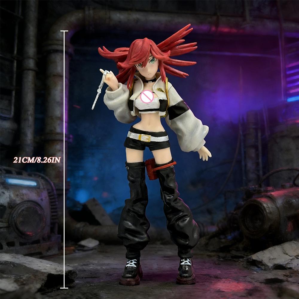 1pc Highly Detailed Red-Haired Battle Girl Figure Trendy Collectable for Home Decoration Gifting. Perfect Gift