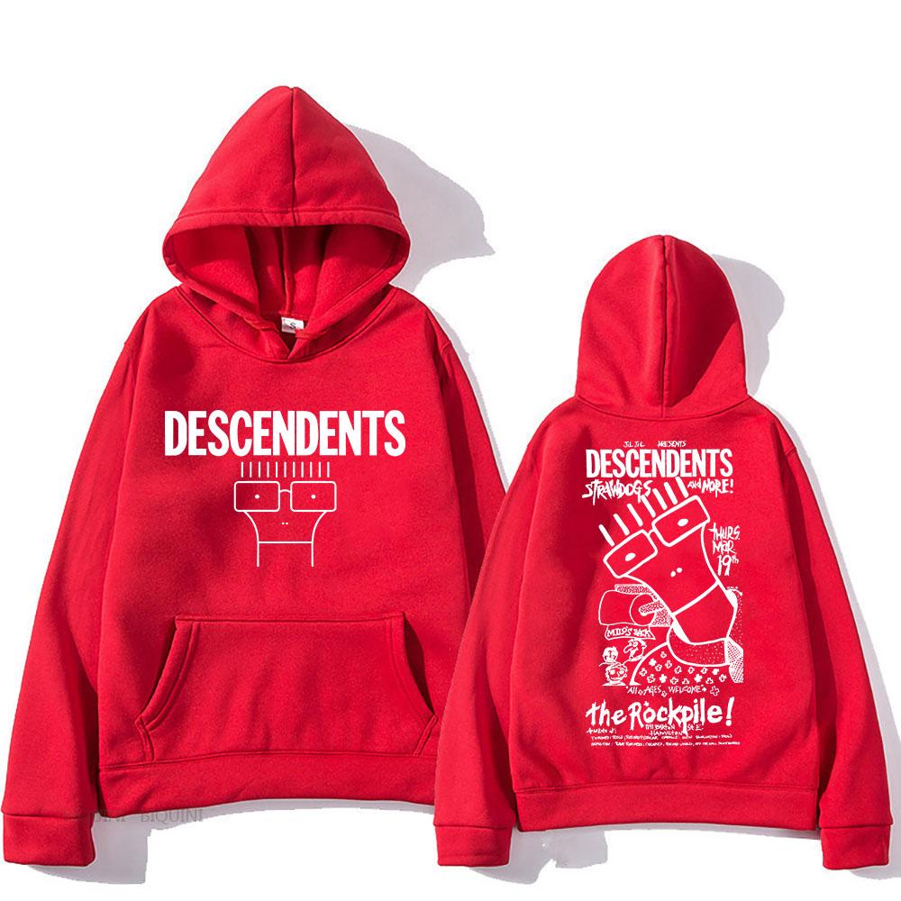 Descendents Kapuzenpullover Cartoon-Print Harajuku Lässig Vintage Sweatshirt Grafikdruck Fleecekleidung Moletom Gothic