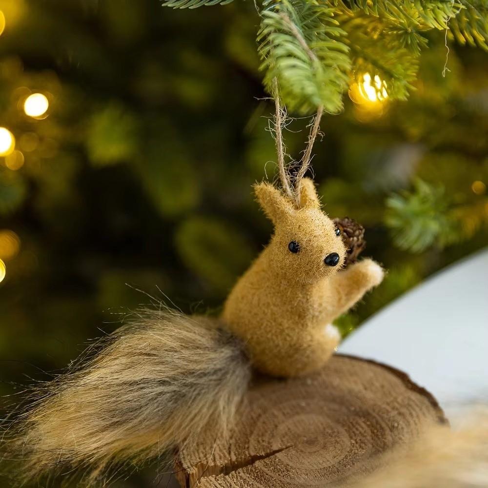 Kunstmatige Kerst Eekhoorn Ornament Gesimuleerd Knutselschuim Tafeldecoratie Feestdagen