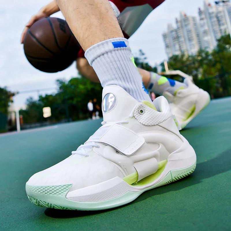 Fashion Men's Basketball Shoes Athletic Training Non-Slip Sports Student Original Breathable Sneakers Outdoor Field Male Basket Shoes