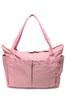 MIKA&MAYA Große Kapazität Tragetasche, 2-Wege, Canvas, Einfarbig, mit Außentasche, Damen (Rosa)