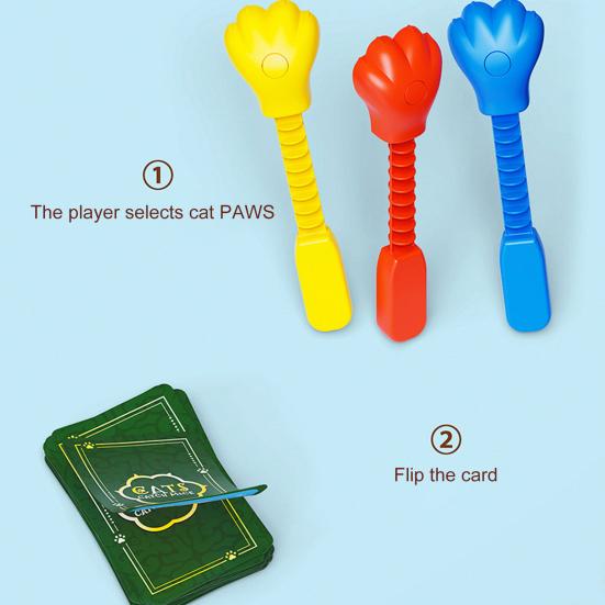 1 Set Cat Catch Mice Board Game with 3 Catcher Stick Reaction