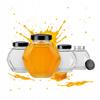 GUCIO Glazen Pot 200 ml voor Honing, Jam, Conserves Zeshoekige Glazen Potten