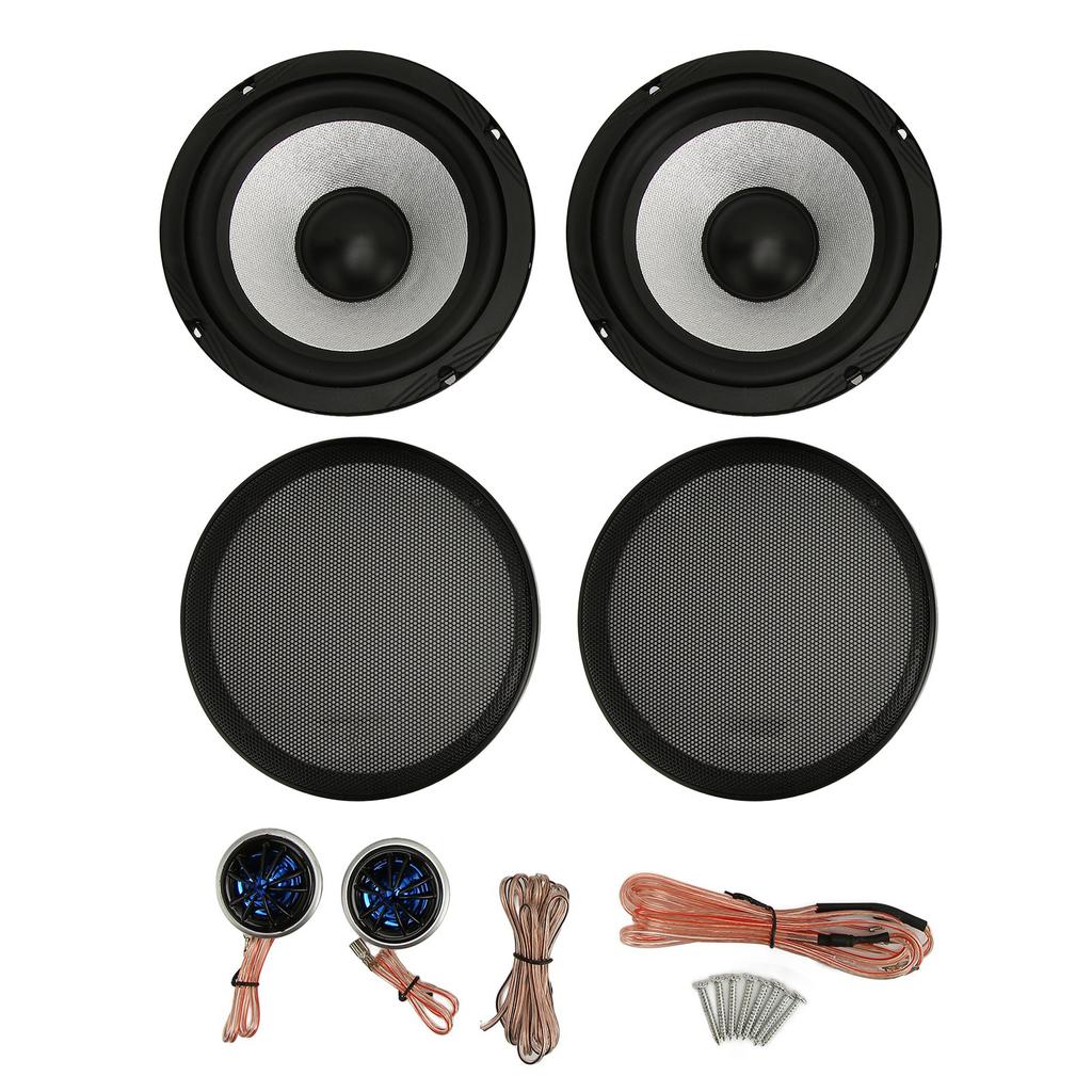 4 Pcs Coaxial Car Speaker 180W Tweeter Subwoofer 6.5in Coaxial Car Speaker Set Car Stereo