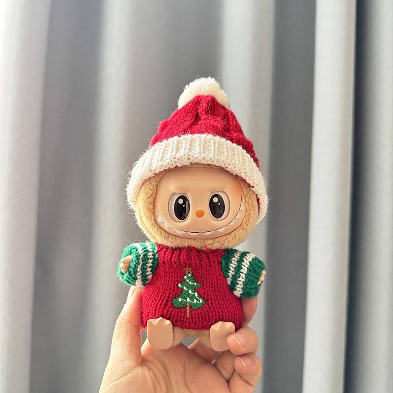 The First, Second and Third Generations of Christmas Baby Clothes Wear 17cm Pendants, and The Clothes Sit with Colored Beads Christmas Set.
