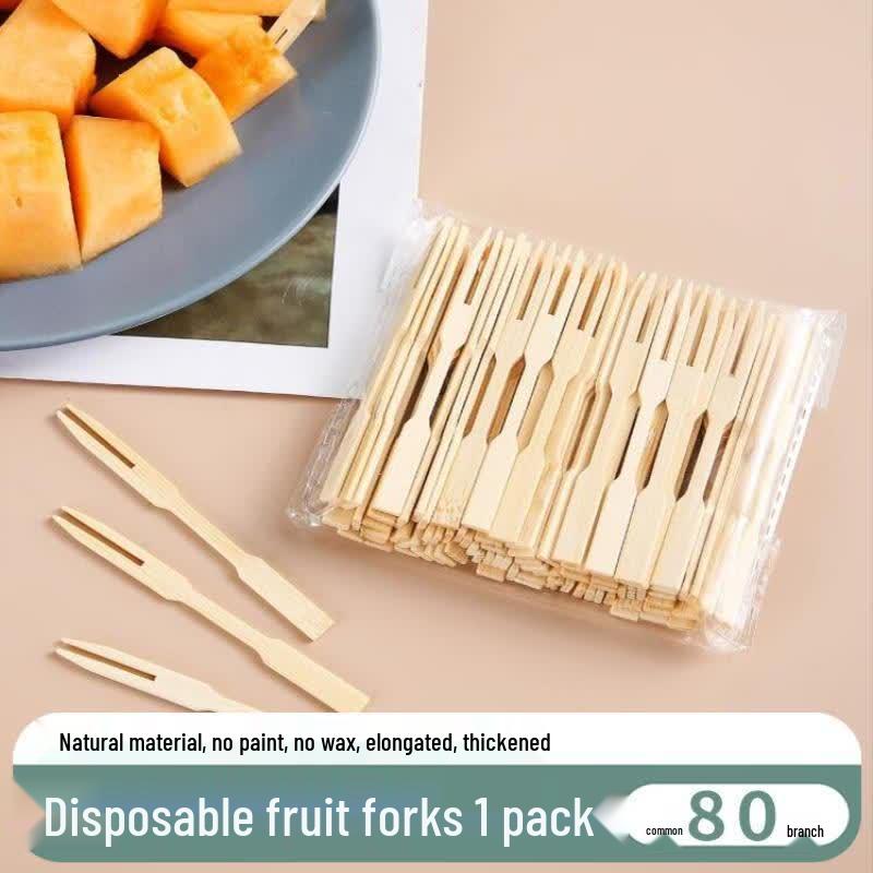 

Bamboo Pattern Disposable Plastic Dessert Forks