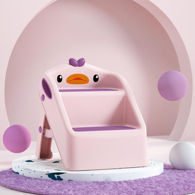 Children s Non-slip Folding Step Stool for Bathroom and Sink розовый