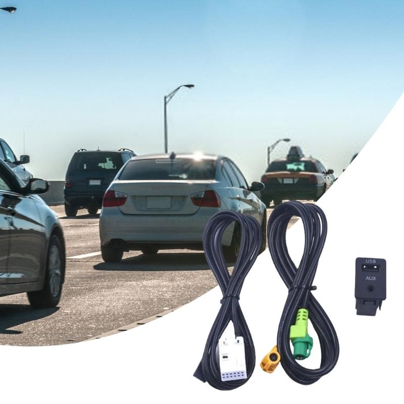 Car Audiophiles Streaming Cable, Wireless Connectivity With USB And 3.5mm Aux Input Adapter For F18 E12 F02 F03 E91 E93