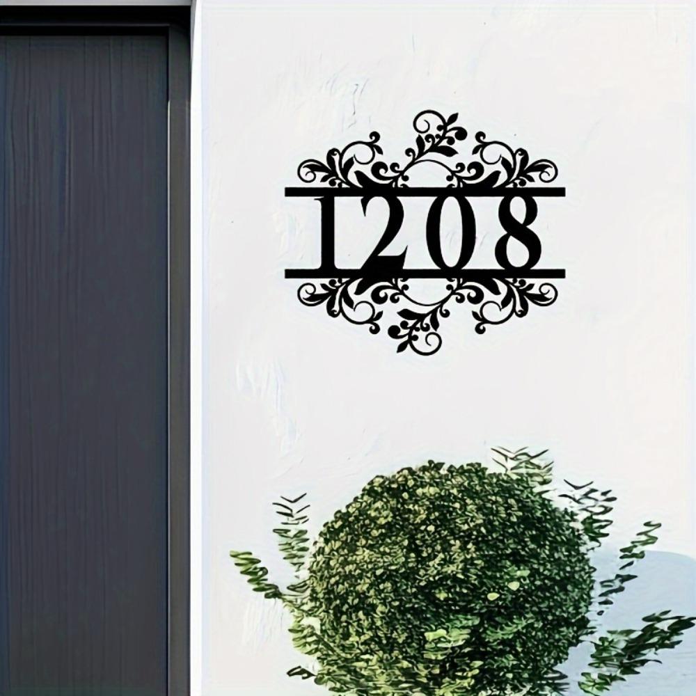 Personalized Boho Metal Address Sign, House Number Wall Art, Porch Decor, Custom Sculpture