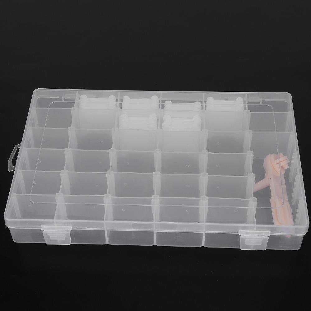 Plastic Thread Storage Box 36 Compartments Embroidery Floss Organizer  For Craft Storage
