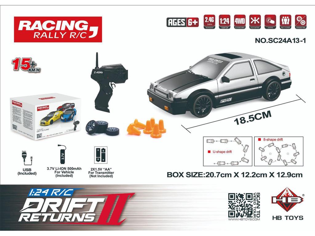AE86 High-Speed RC Drift Car: Four-Wheel Drive Racing Toy GTR Model for Kids