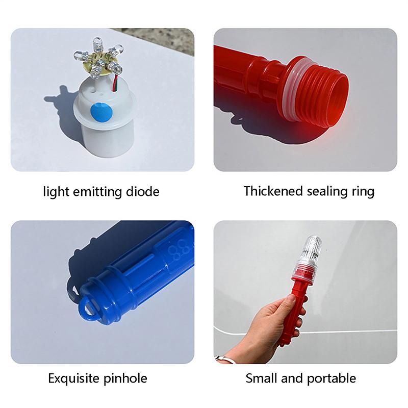 1 Stück Angellicht Doppel-Dreifachblitz Einfarbiges Leuchtfeuerlampe Zubehörlampe Pose Köderlicht Lampe Angelindikator