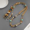 Colorful Wooden Bead Necklace by Fiona Sit - Ethnic, Woven, Long Necklace & Waist Chain