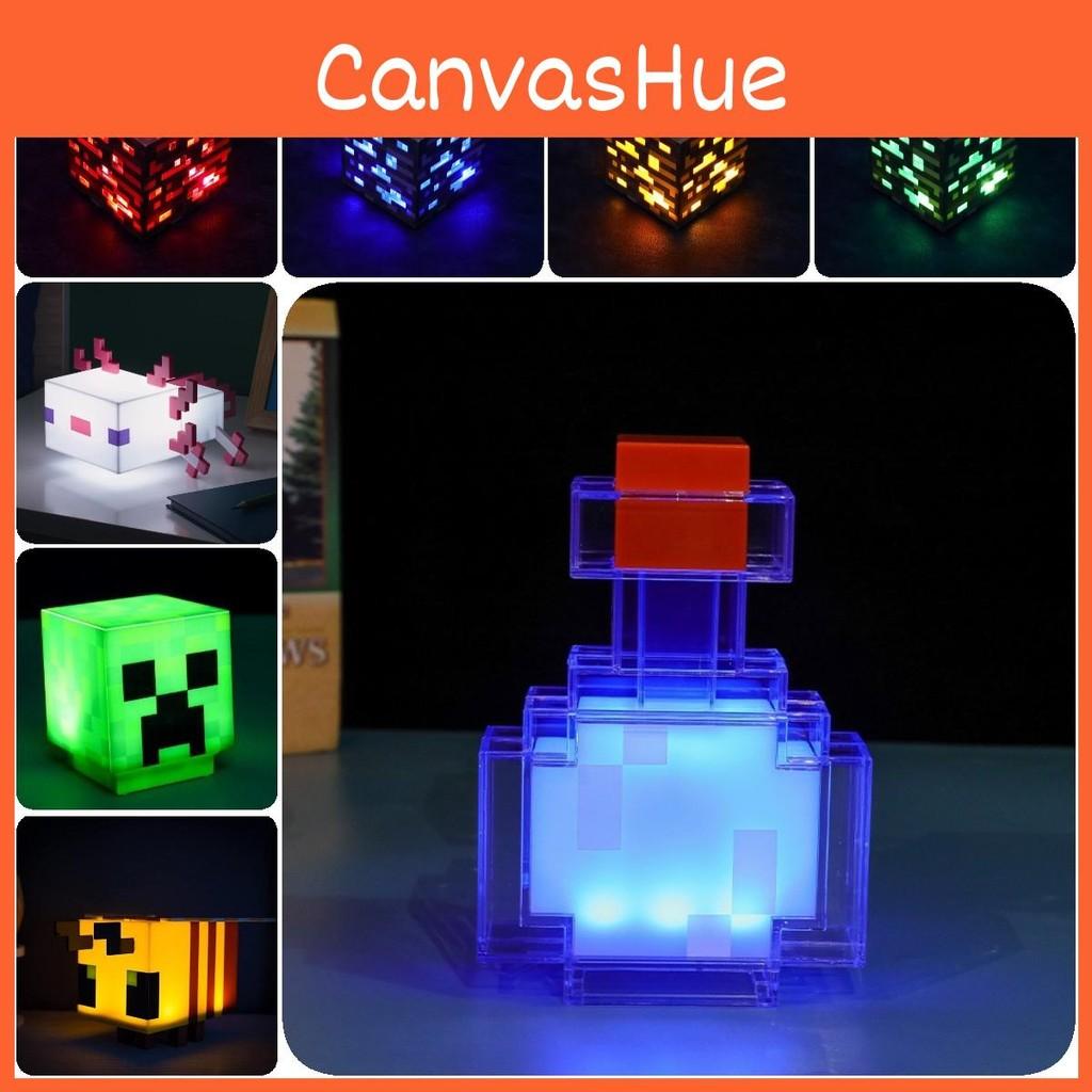 Night Light Minecraft Bottle Bee Salamander Creeper Building Block Lamp Gift