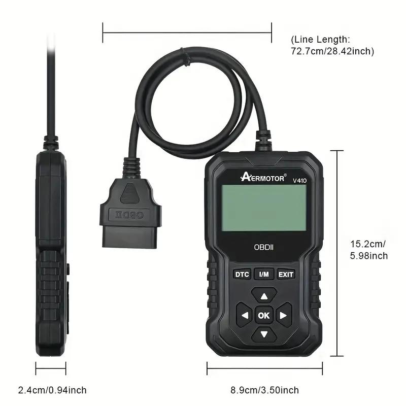 OBD2 Italian OBD Diagnosis Scanner: OBD EOBD Diagnostic Scanner for BMW Mercedes All Vehicles - Professional OBDII Diagnostic Code Reader Tool to Monitor Engine Light
