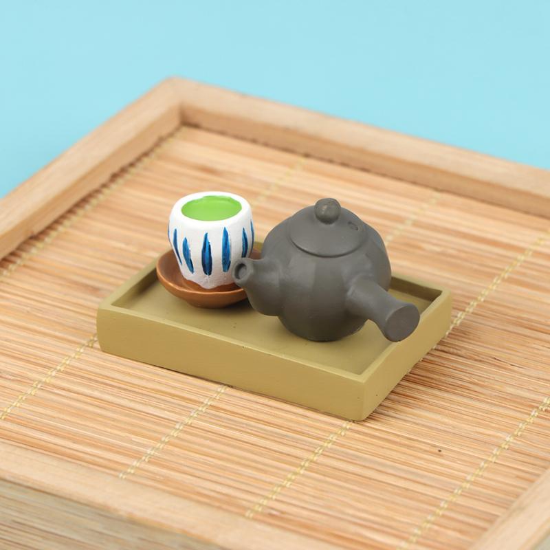 1:12 Dollhouse Mini Resin Table lamp TV Rocking Chair Stool Tea Set Furniture Kitchen Japanese Style Groceries Crafts Decor Toy