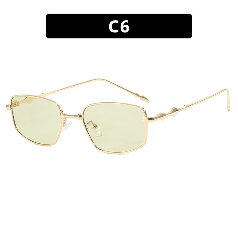 New Irregular Square Sunglasses for Men Women Fashion Small Metal Frame Sun Glasses Vintage Eyeglasses