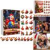Christmas Countdown Box With Chicken Shaped Acrylic Tree Ornaments For Holiday Decor