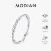 MODIAN Moissanite Rings 925 Silver Minimalist Lab Diamond Thin Ring Stackable Daily Wear Ring For Women Fine Jewelry