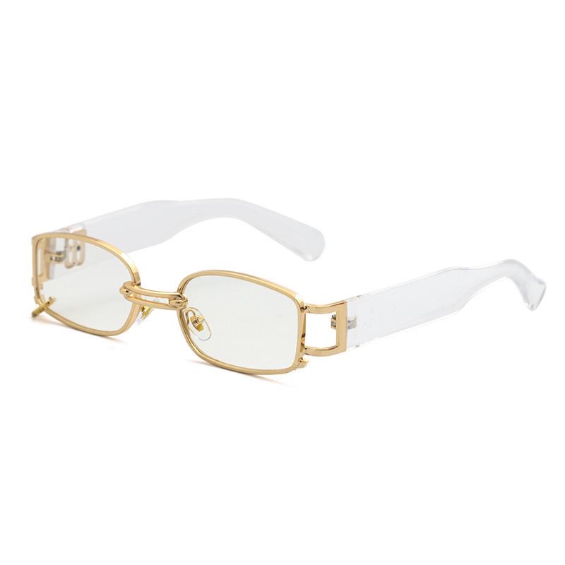2022 Trendy Red Small Frame Sunglasses for Women – Fashionable Internet Celebrity Style with Lens Card Earring