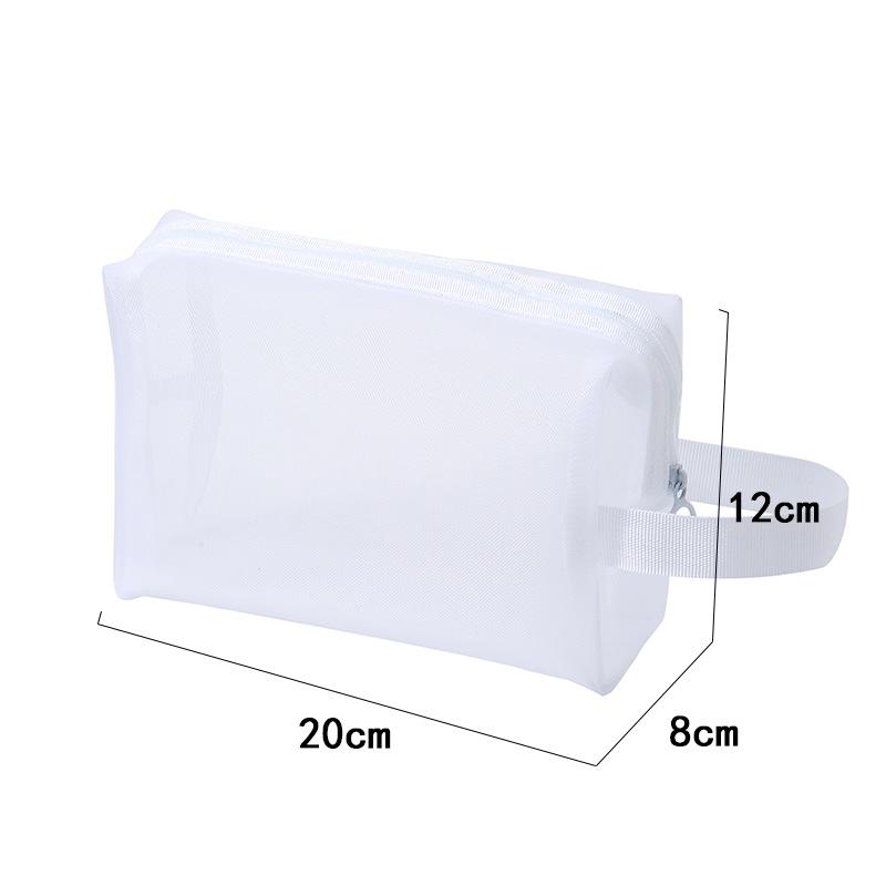 Large Capacity Mesh Makeup Bag Makeup Storage Pouch 1PC Black Layer Travel Cosmetic Bag Travel Toiletries Cosmetic Storage Bags