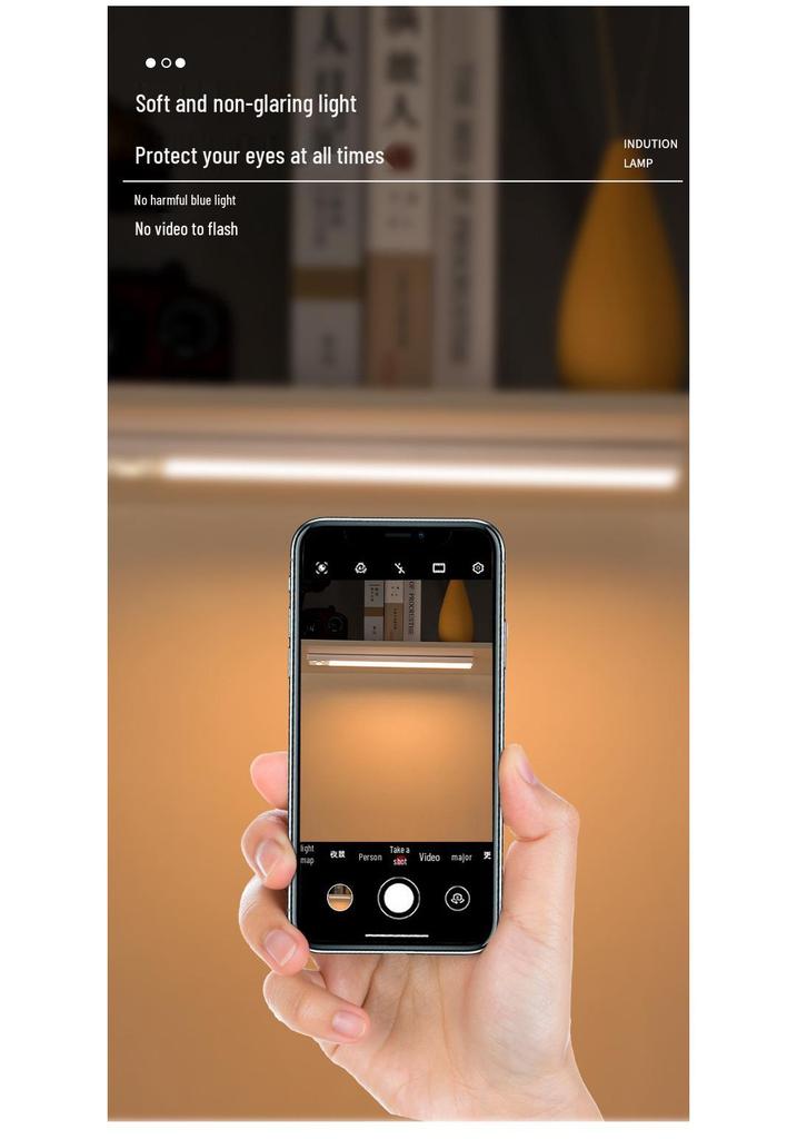 Rechargeable Magnetic Induction LED Night Light for Wardrobes, Cabinets, and More; No Wiring Needed