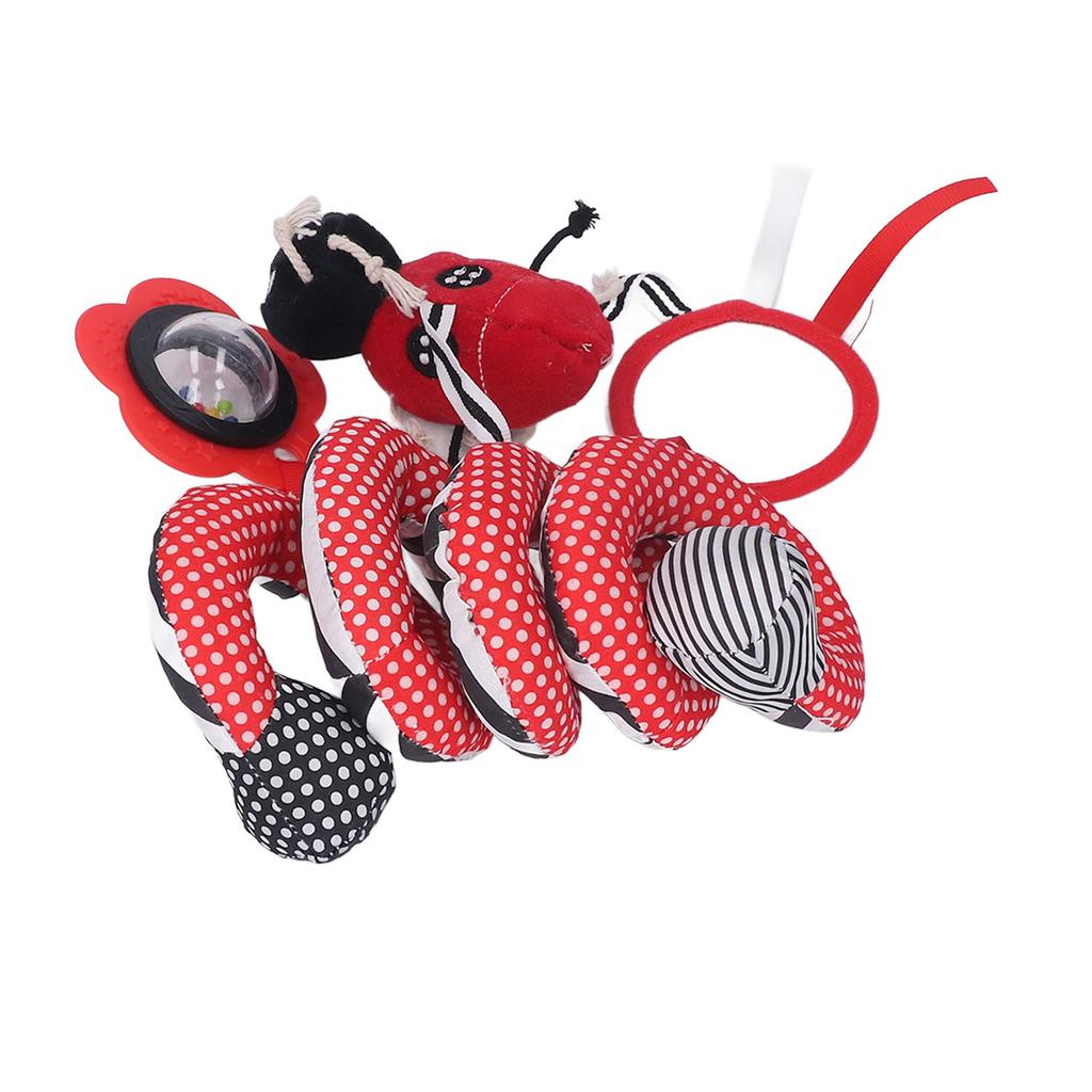 Baby Spiral Plush Toys Cute Funny Animal Design Colorful Spiral Activity Plush Hanging Toys for 0‑12 Months Baby Beetle