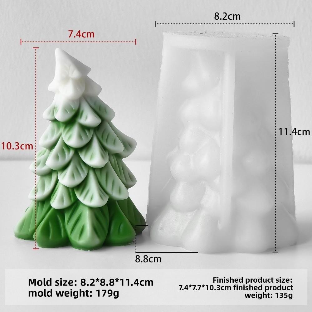 Christmas Tree Shape Plaster Resin Mold Silicone Crafts Making Molds Candle Mold  Desktop Ornament