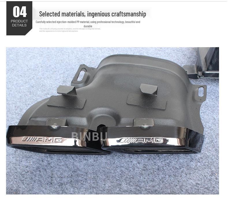 Mercedes-Benz C-Class W205 C63S Rear Lip Spoiler with AMG Tailpipe