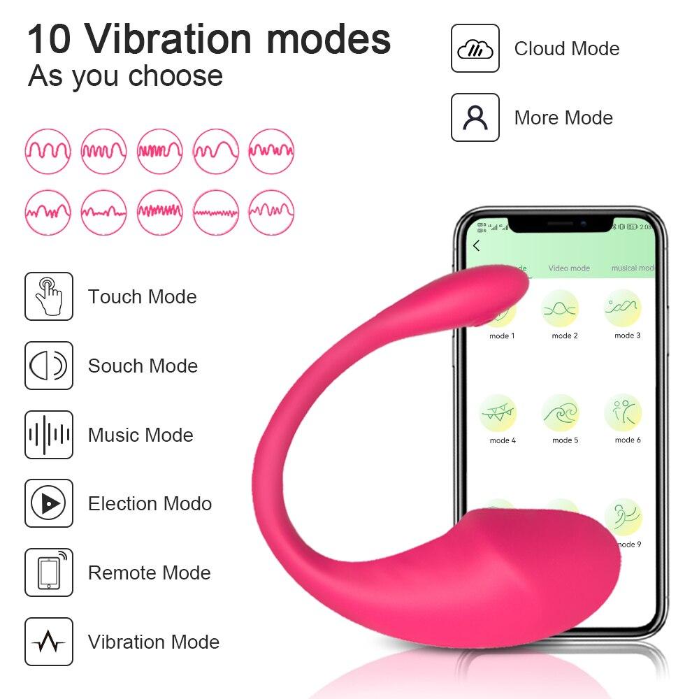 Women Wireless APP Remote Control Vibrator Love Egg Bluetooth Dildo Vibrator Female Wear Vibrating Panties Toy