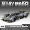 1/24 Martin Valkyrie Model Toy Cars Alloy Diecast Sound Light Doors Opened Pull Back Shock Absorption Toy Vehicles Kids Gifts