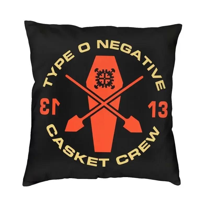 O Type Negative Logo Gothowy Zespół Heavy Metalowy Poszewka na Poduszkę Dwustronny Nadruk Poszewka na Poduszkę Dekoracyjna do Domu