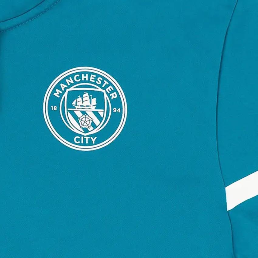 Puma Letter Casual Half-Zip Long Sleeve Football Shirt 21-22 Season Men tops Blue 764510-05